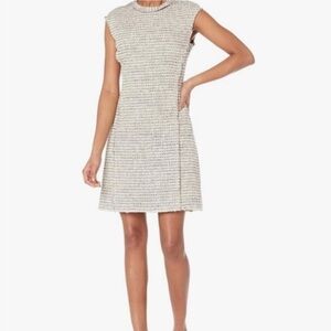 NWT Theory Coral Multi Preston Tweed Dress, Size 10.